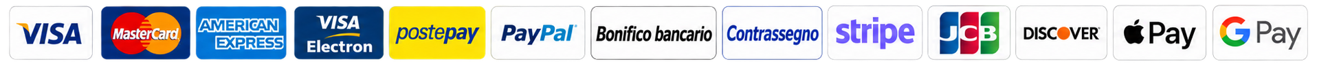 Metodi di pagamento accettati